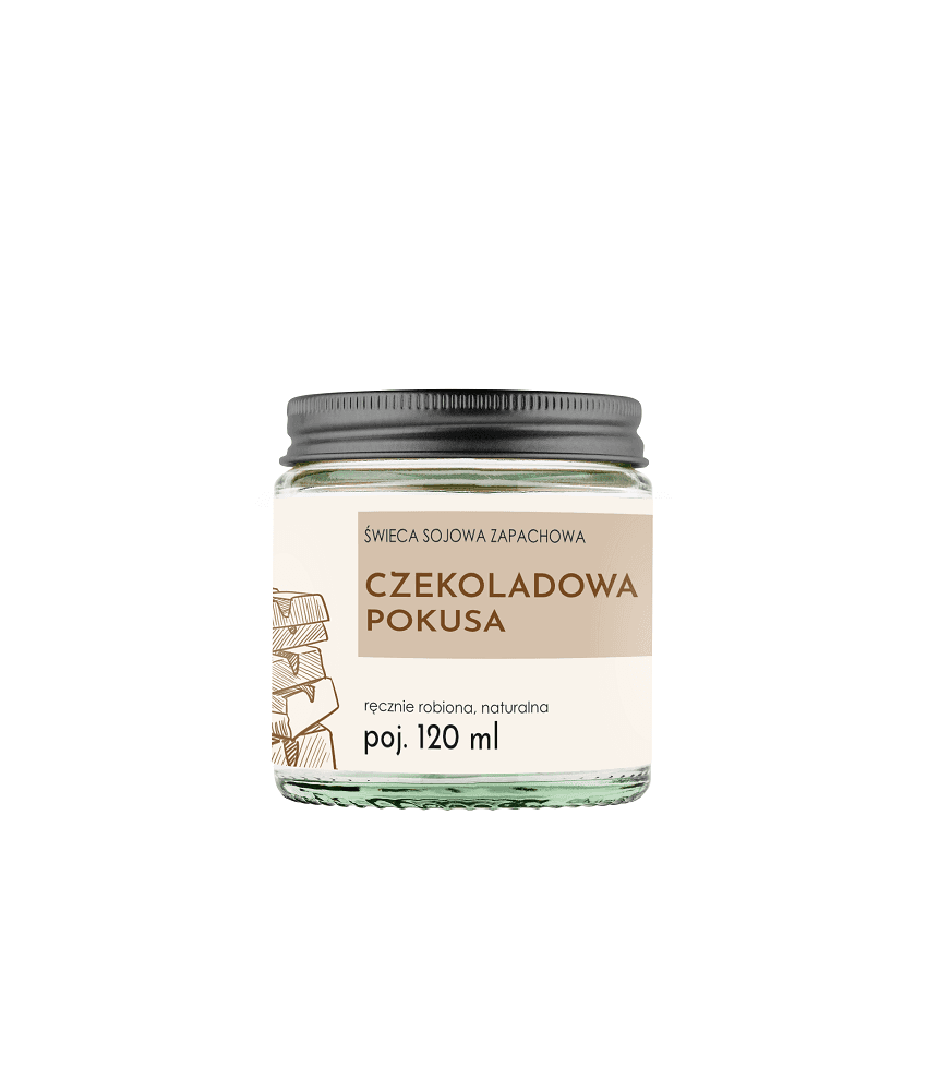 Czekoladowa pokusa świeca sojowa zapachowa - naturalne pochodzenie składników