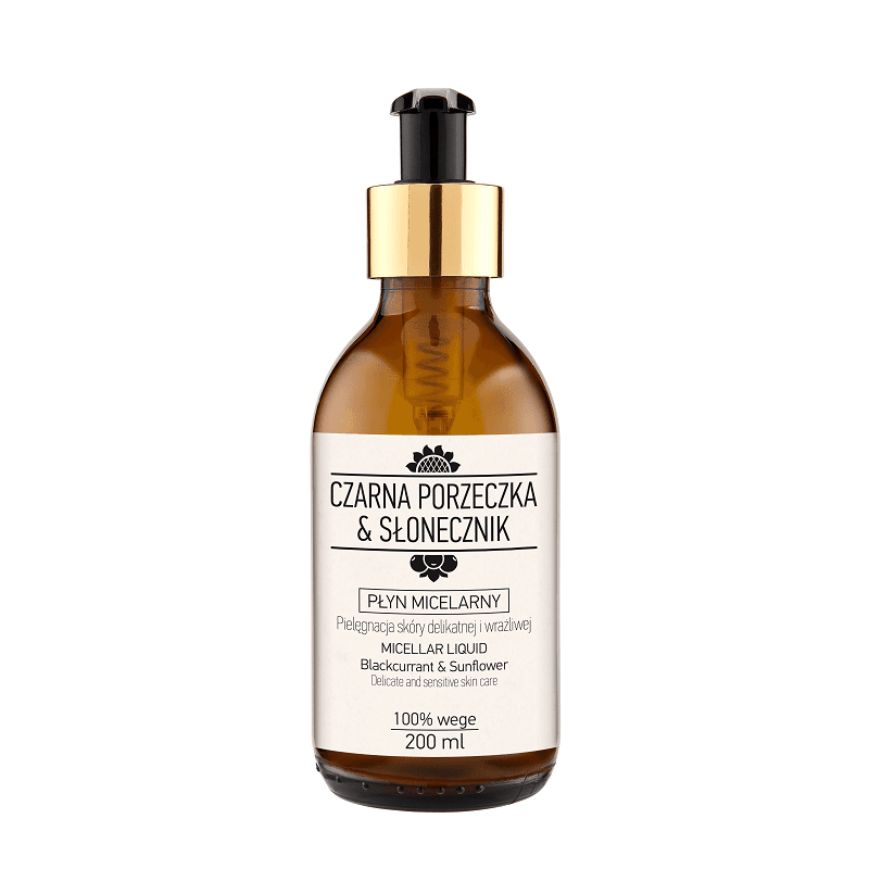 Płyn micelarny czarna porzeczka & słonecznik 200 ml - składniki naturalnego pochodzenia