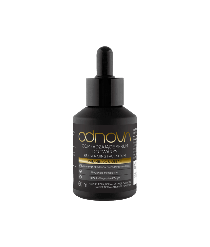 Odnova odmładzające serum do twarzy witamina c & argan 60ml - składniki naturalnego pochodzenia