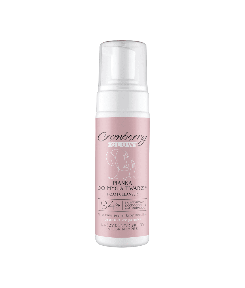 Pianka do mycia twarzy cranberry glow 150 ml - naturalne pochodzenie składników
